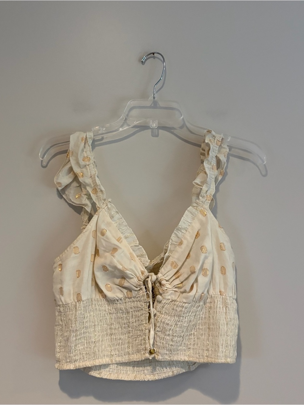 Ivory Boho Tiered Midi Dress with Smocked Bodice - Picture 4 of 12
